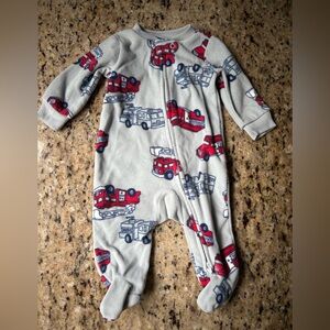 Carter’s Firetruck Print Kids One Piece- 3 Month